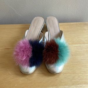 Loeffler Randall Pom Mules, 8.5